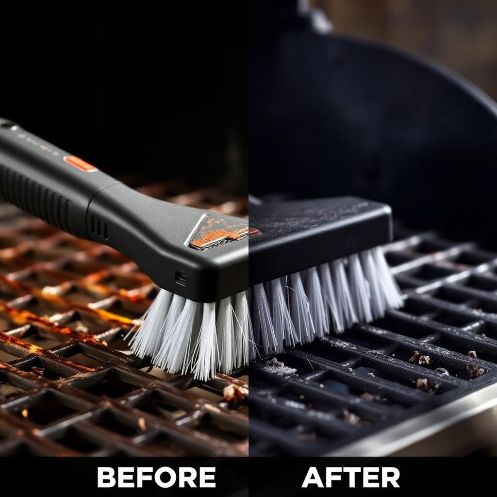 Before and after using GrillWizz